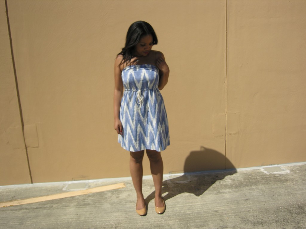 GAP ikat strapless dress (5)