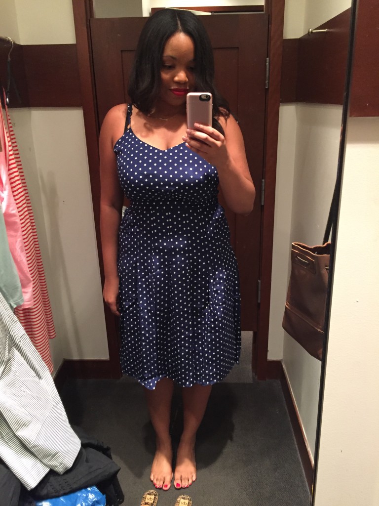 J.Crew SPAGHETTI-STRAP DRESS IN POLKA DOT